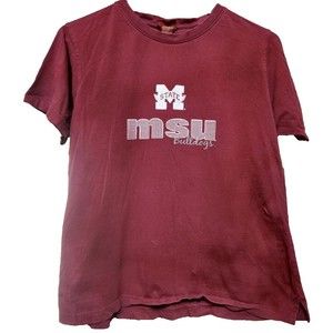 Women's T-Shirt MSU Plus Size 2X Athletic College Mississippi State